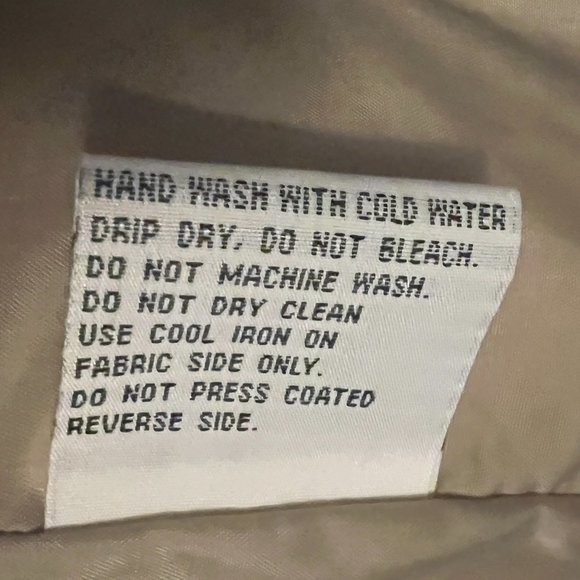 Vintage British Mist Trench Coat Shimmering Champagne Rain Size 12 Petite - Picture 12 of 16